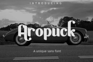 Aropuck Font: Vintage Sans Serif for Business Branding