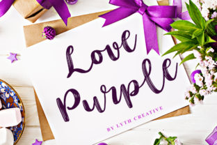 Love Purple Font: Sweet Script for Handmade Crafts