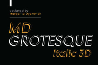 MD Grotesque Italic 3D Font for Modern Craft Projects