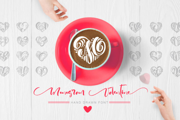 Monogram Valentine Font for Romantic Editorial Design