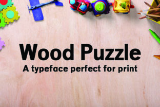 Wood Puzzle Font for Polished Small Business Branding